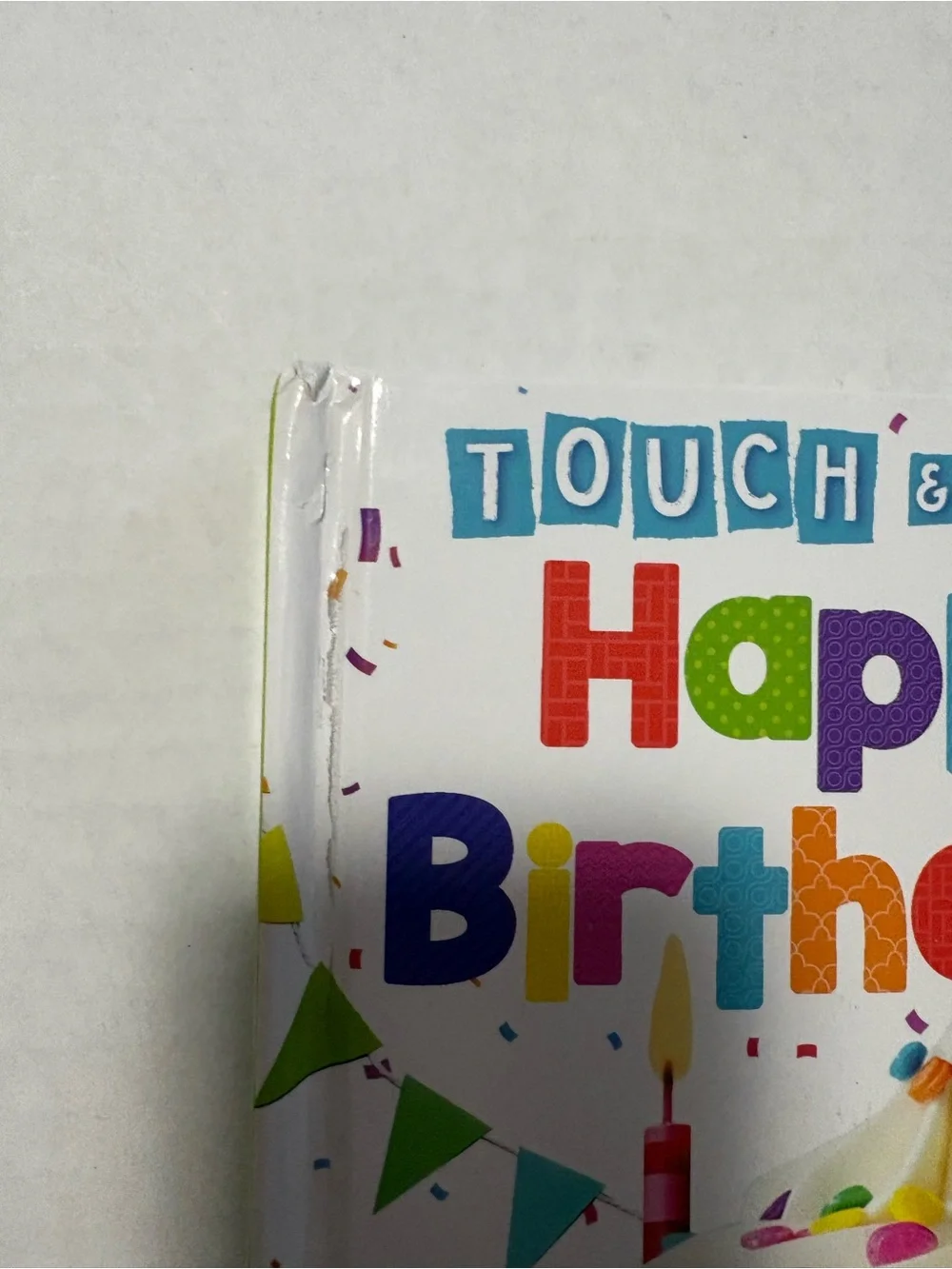 Touch and feel happy Birthday book